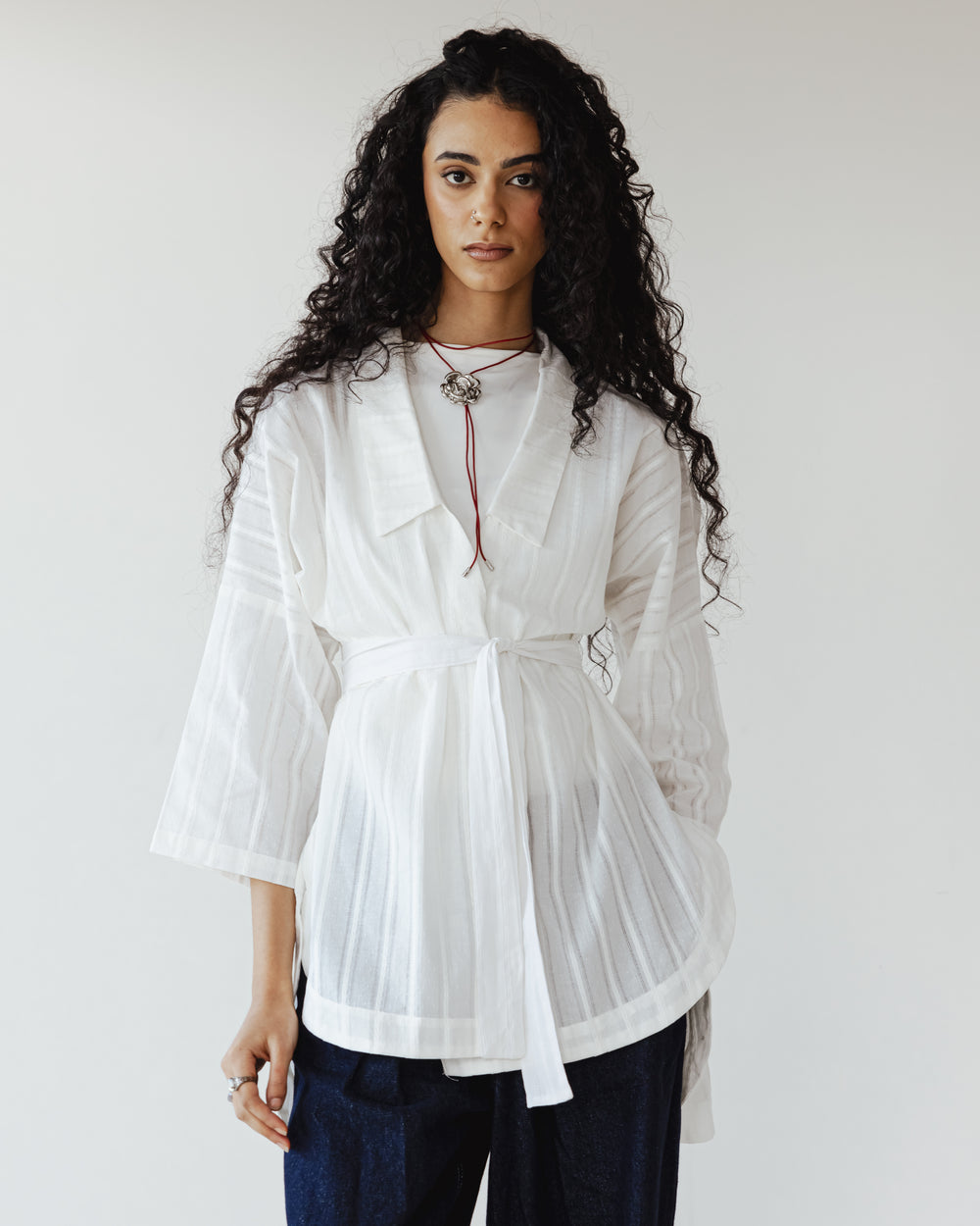 Swept Away Shirt in Offwhite