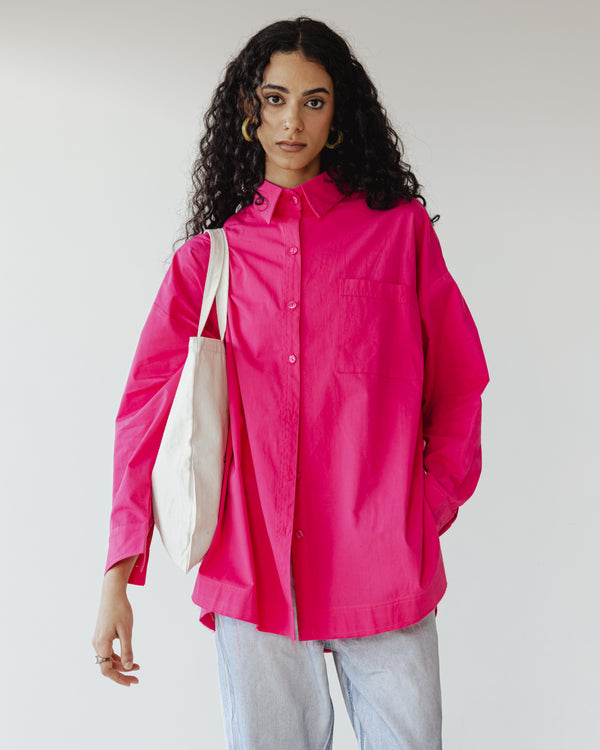 Urban Poplin Shirt in Fuchsia