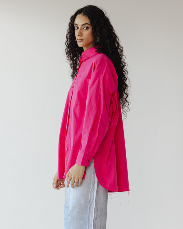 Urban Poplin Shirt in Fuchsia