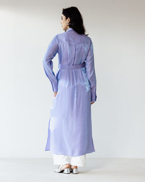 Shimmer Shirtdress in Lavender