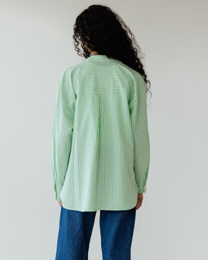 Stripy Shirt with Scrunchie in Green