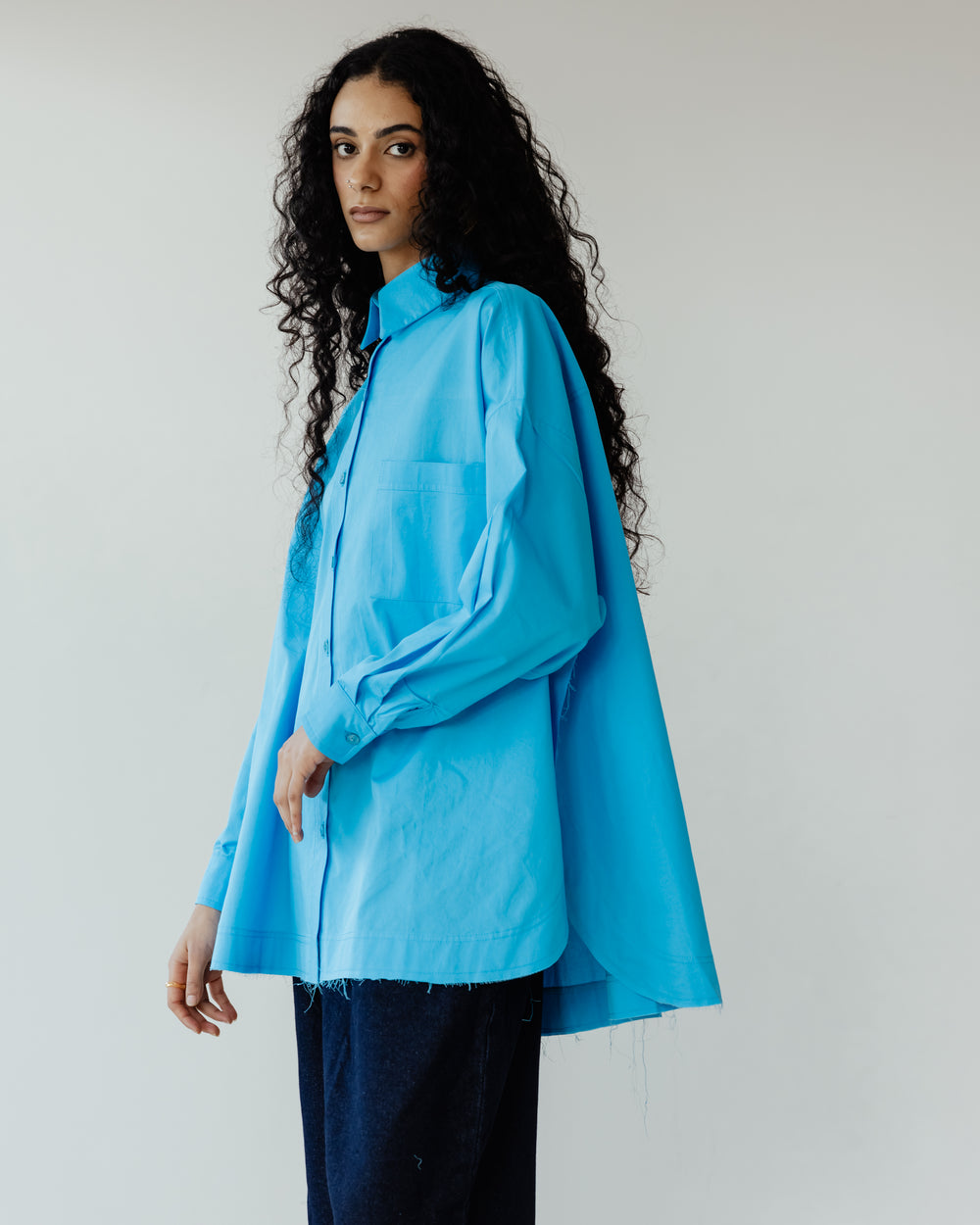 Urban Poplin Shirt in Turquoise