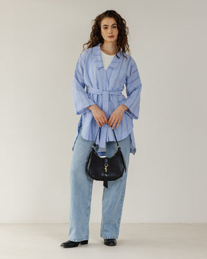 Swept Away Shirt in Striped Blue