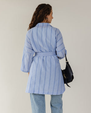 Swept Away Shirt in Striped Blue