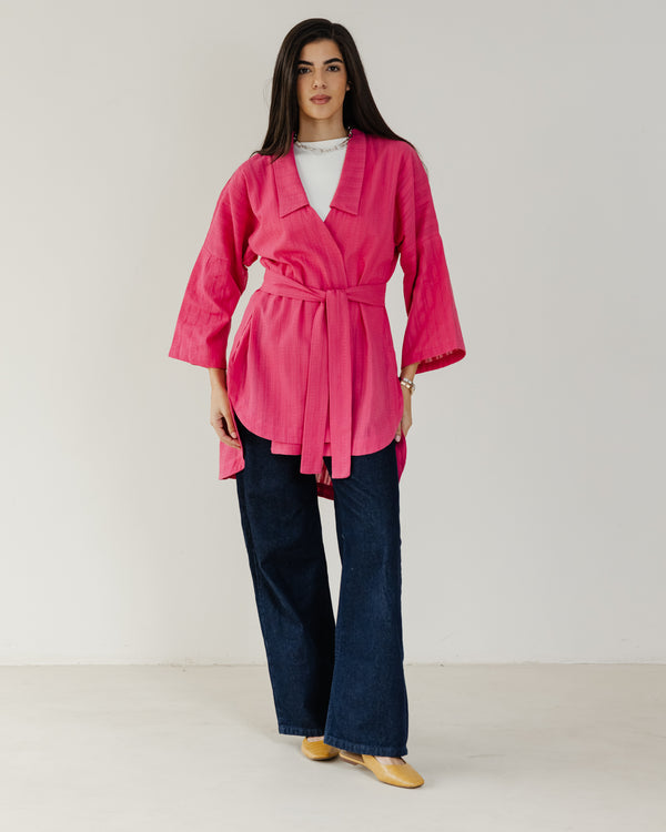 Swept Away Shirt in Fucshia