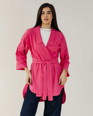 Swept Away Shirt in Fucshia