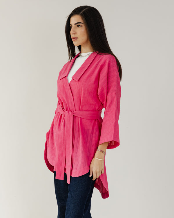 Swept Away Shirt in Fucshia