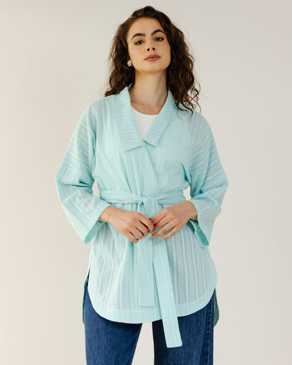 Swept Away Shirt in Tiffany