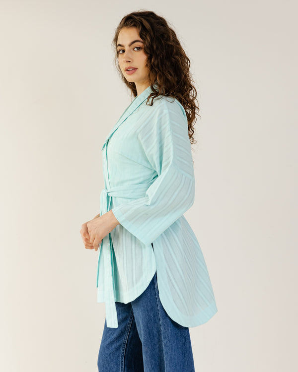 Swept Away Shirt in Tiffany