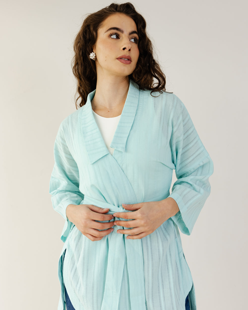 Swept Away Shirt in Tiffany