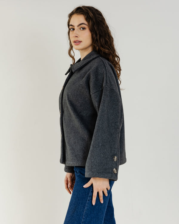 Felt Jacket in Dark Grey