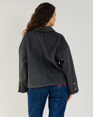 Felt Jacket in Dark Grey