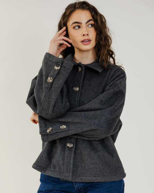 Felt Jacket in Dark Grey