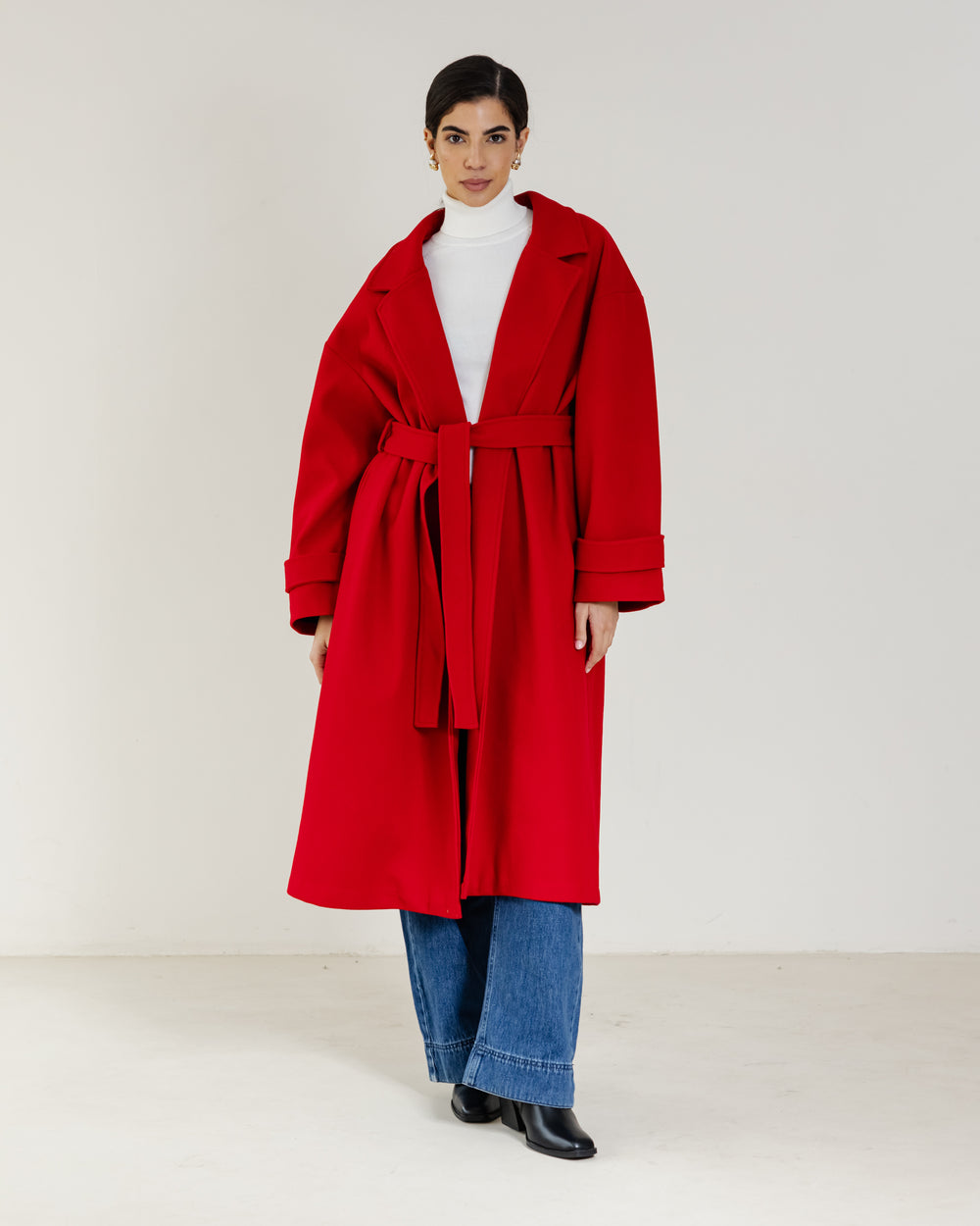Midnight in Paris Coat in Red