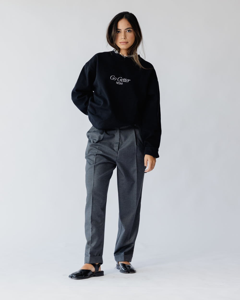 Cigarette Pants In Grey