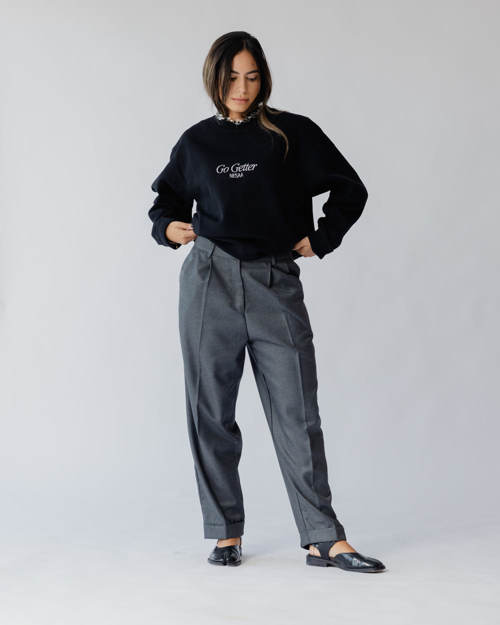 Cigarette Pants In Grey