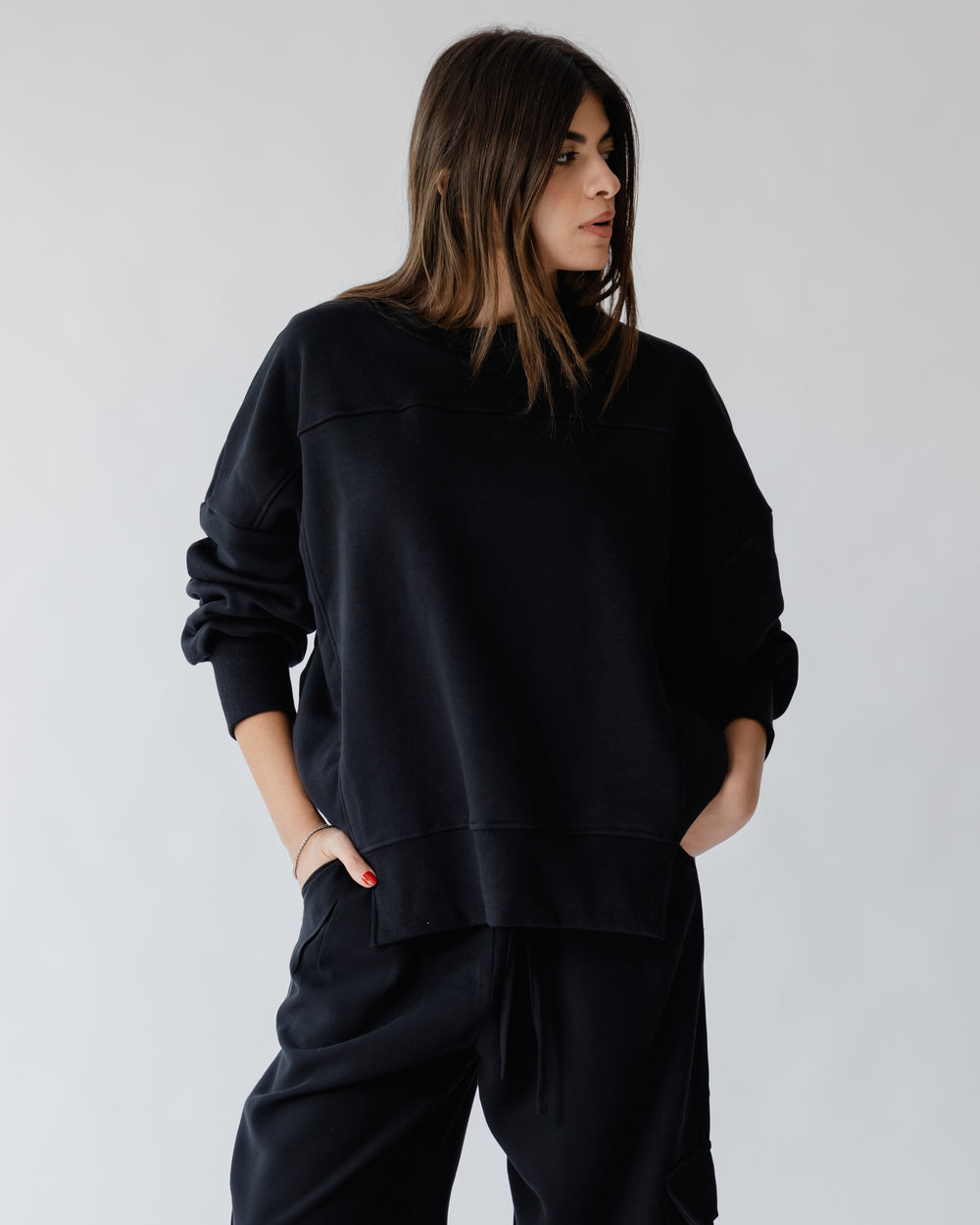 Playing Games Sweatshirt In Black