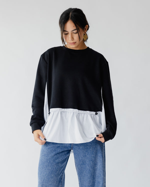 Back To Basic Top in Black X White