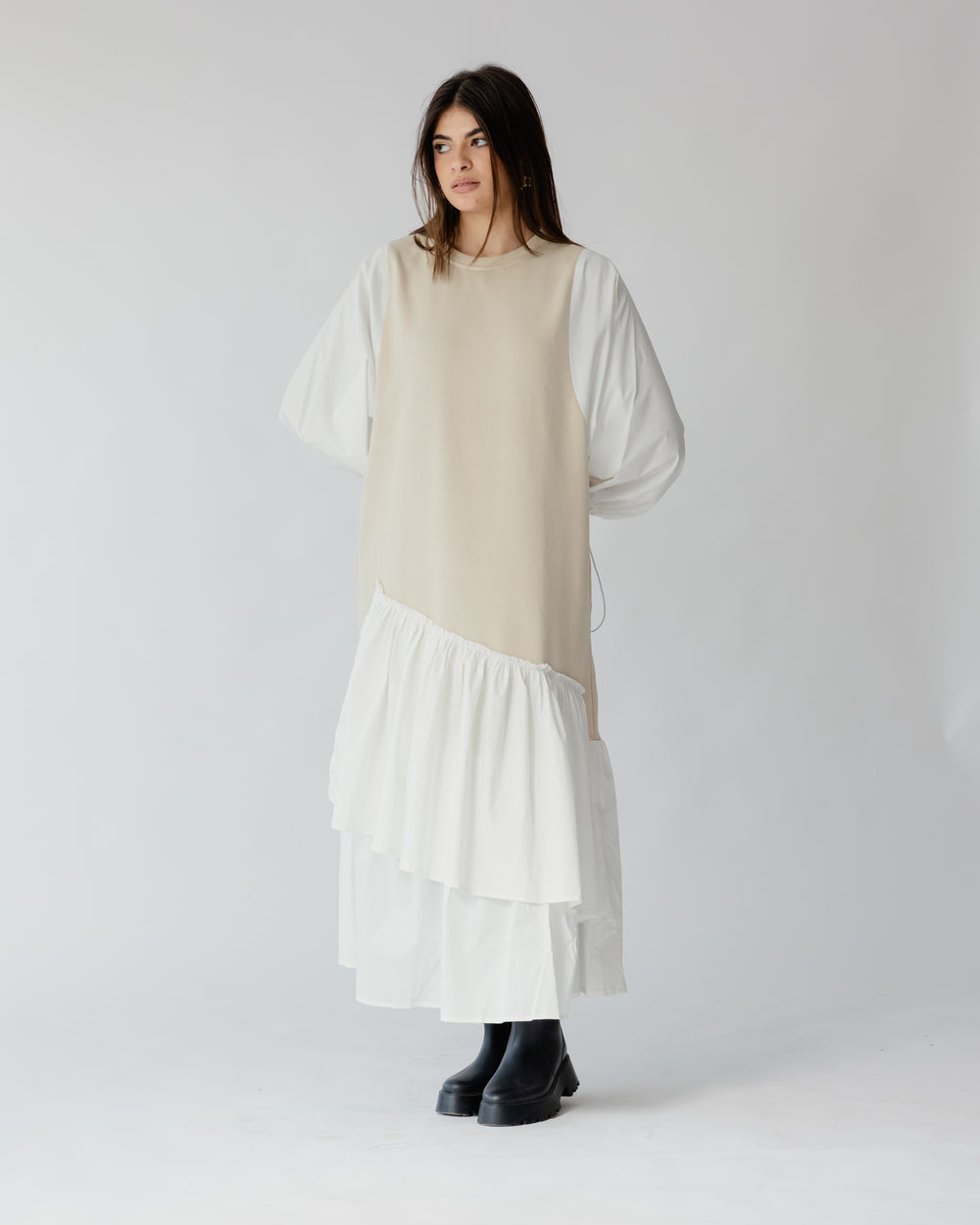 Queen of Hearts Beige Dress