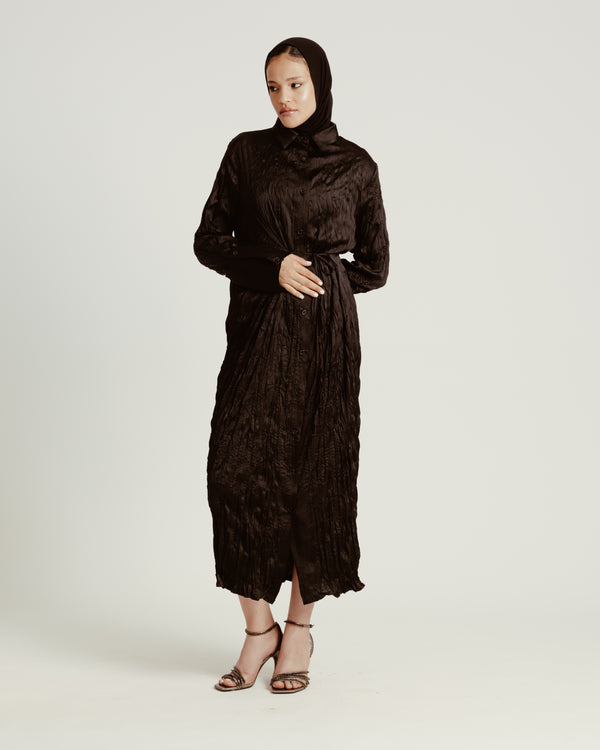 Crushed Dress in Black