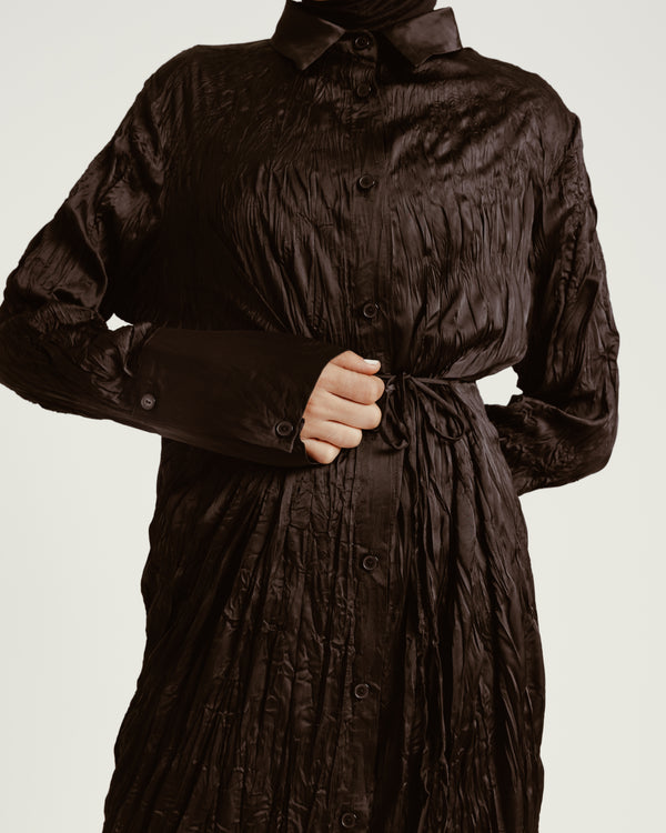 Crushed Dress in Black