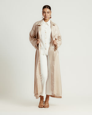 Shimmer Trench in Beige
