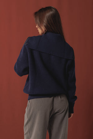 Knit Jacket in Navy