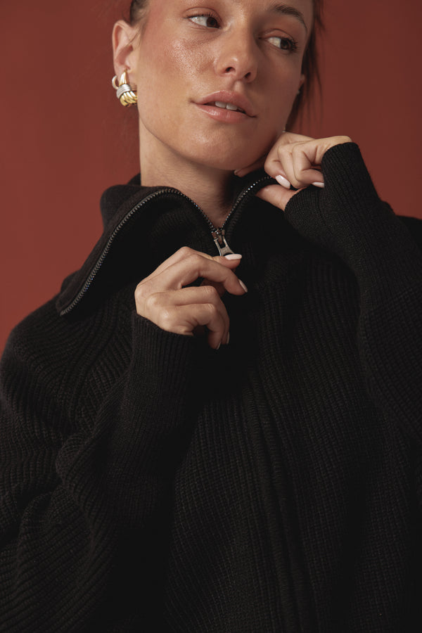 Knit Jacket in Black