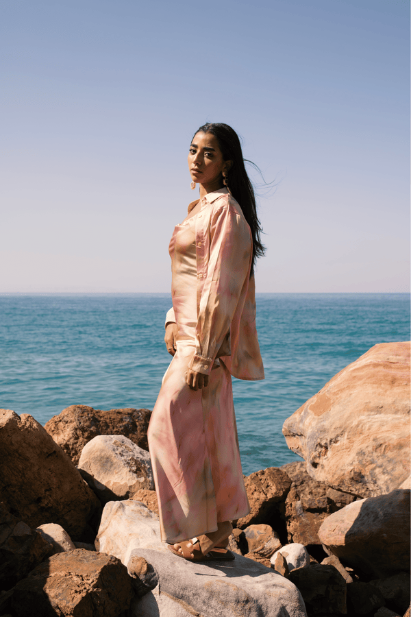 Slip Satin Dress in Champagne