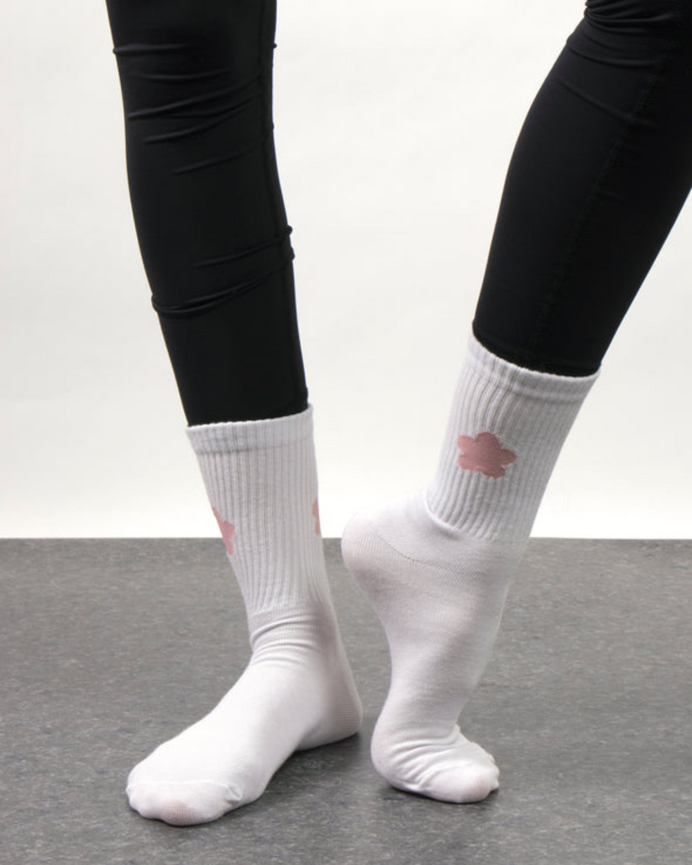 Pink Blossom Crew Socks