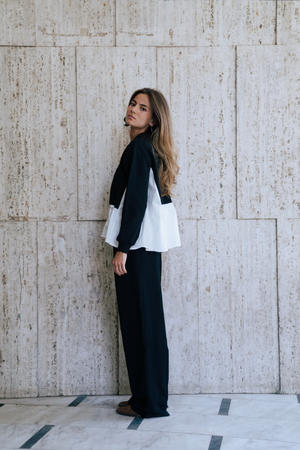 Back To Basic Top in Black X White