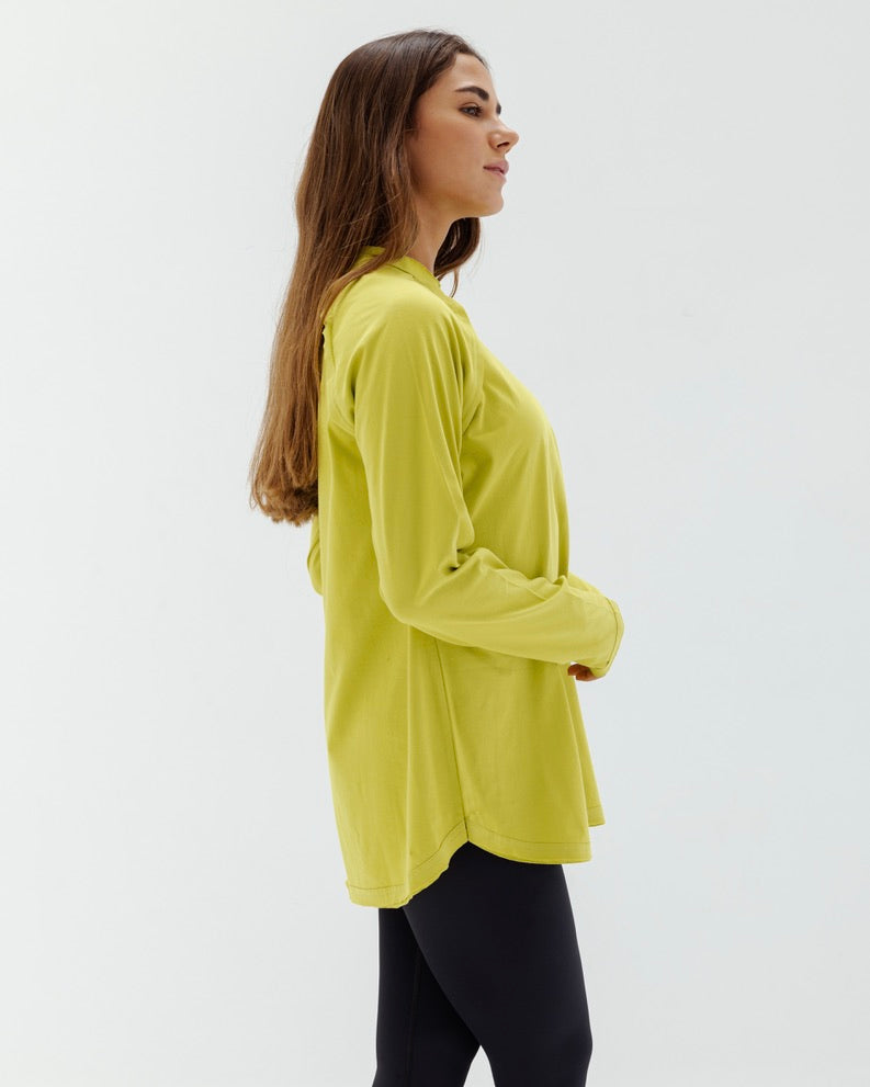 Long Sleeve Crew in Lime