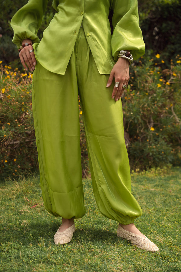 Shimmer Balloon Set in Apple Green