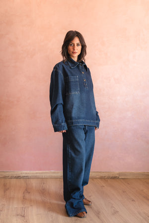 Denim Pants in Dark Blue