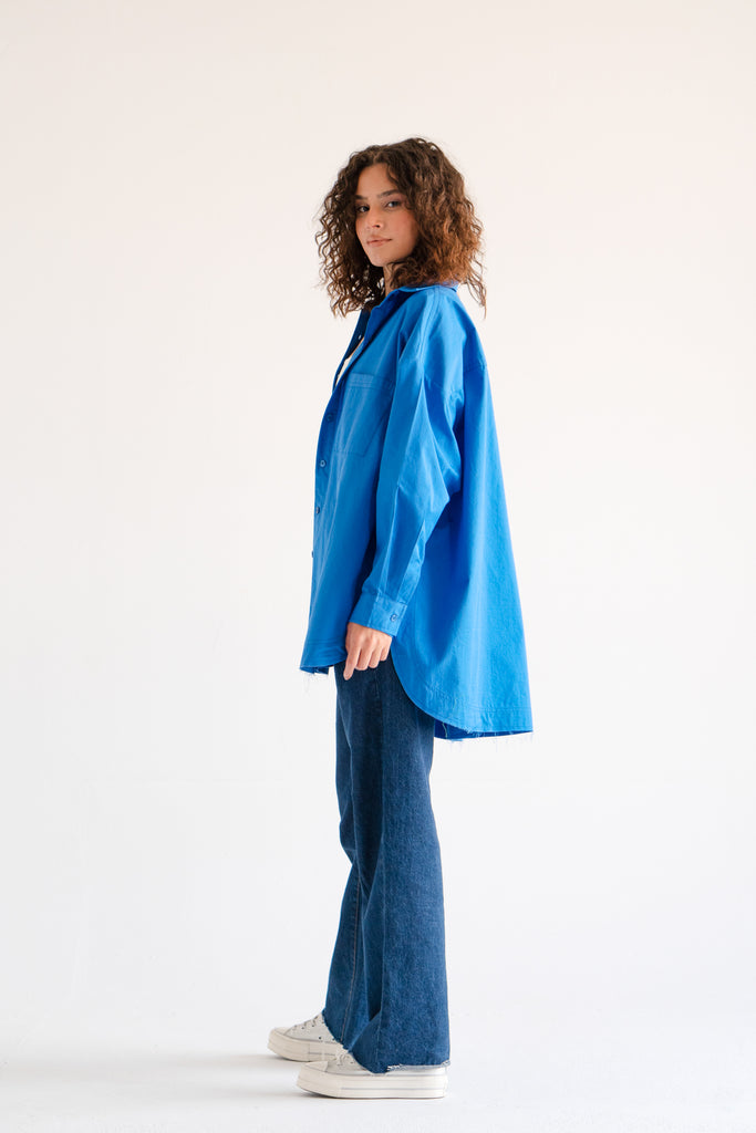 Urban Poplin Shirt in Blue