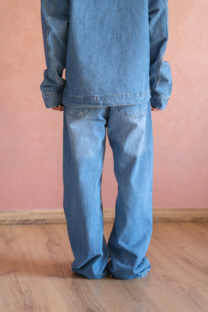 Denim Pants in Light Blue