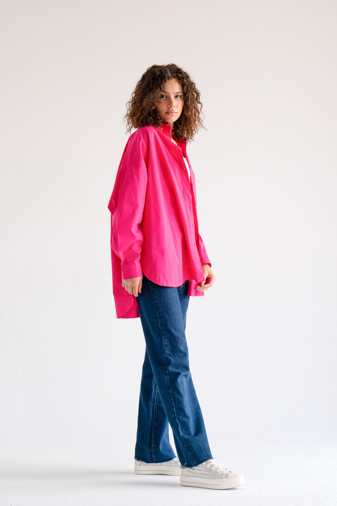 Urban Poplin Shirt in Fuchsia