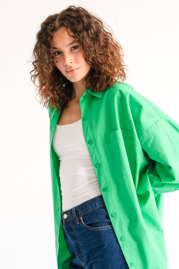 Urban Poplin Shirt in Green