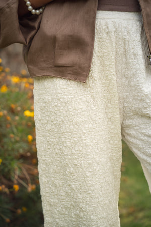 Balloon Lace Pants in White