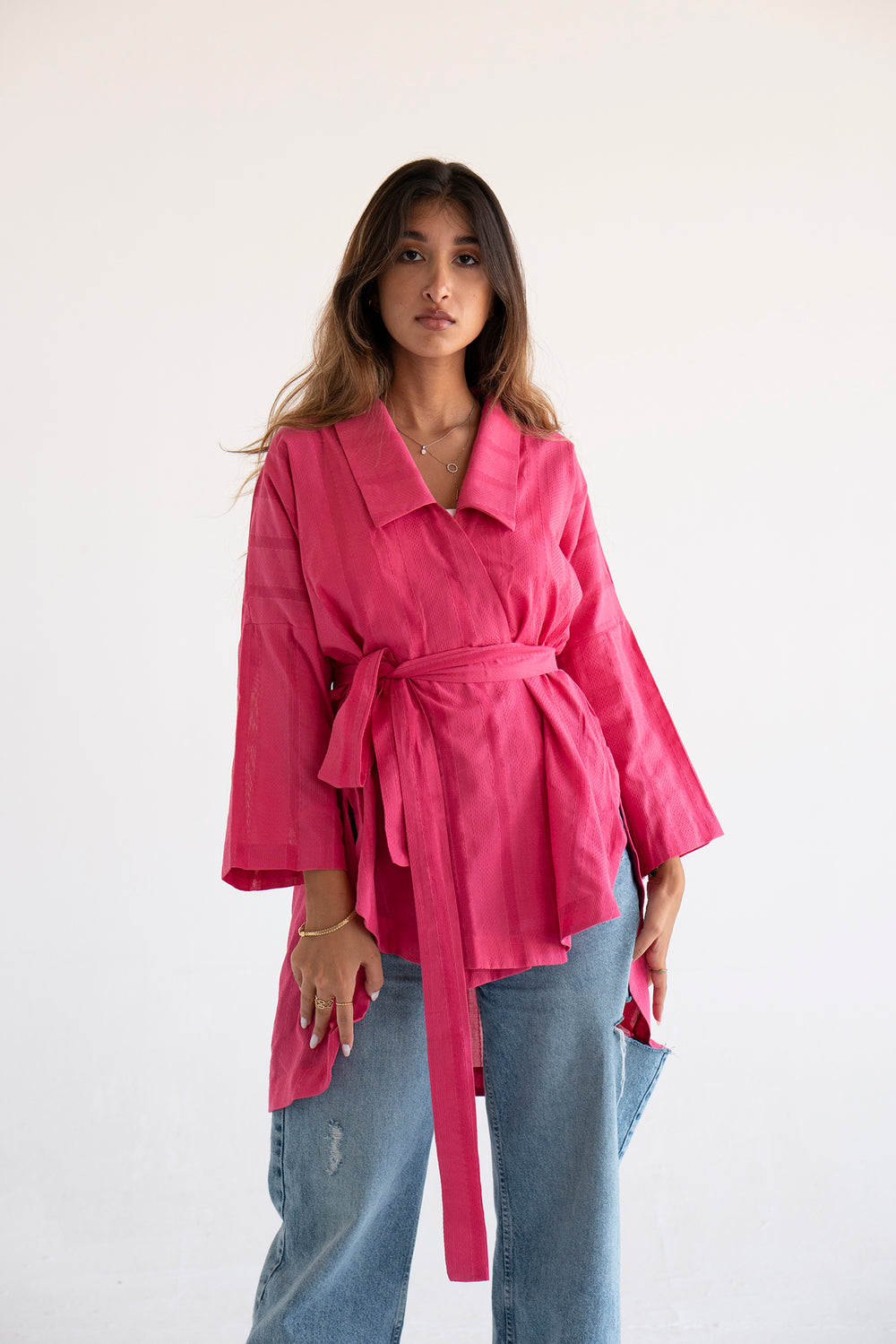Swept Away Shirt in Fucshia