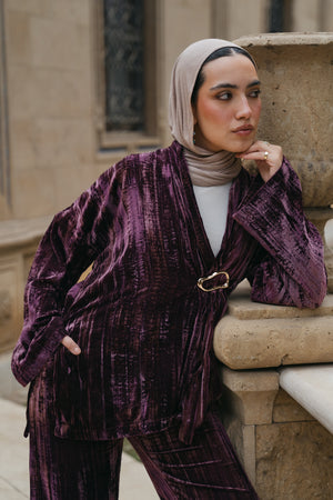 Side Buckle Set in Dark Purple