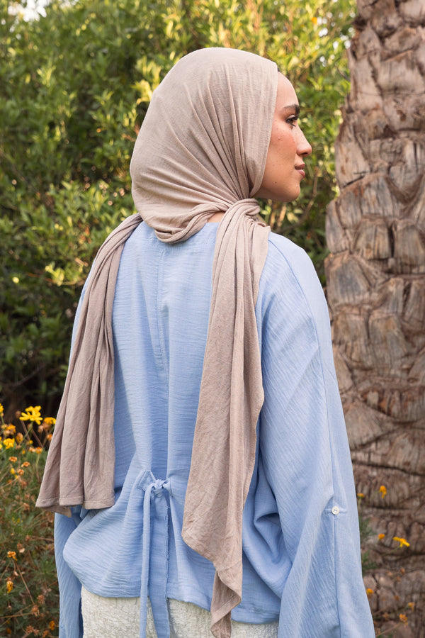 Back-Tie Top in Baby Blue