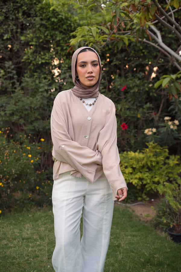 Back-Tie Top in Cafe