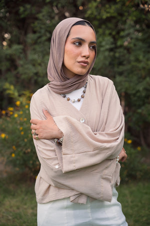 Back-Tie Top in Cafe
