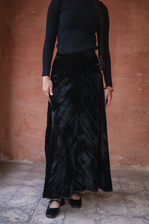 Velvet Skirt in Black