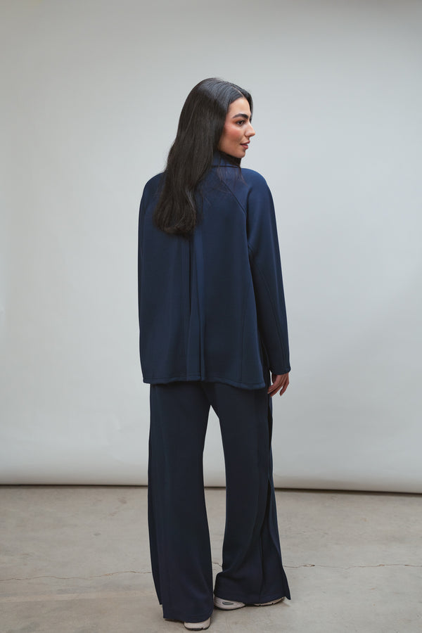 Ultra Soft Single Pleat Set in Navy