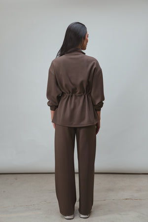 Ultra Soft Drawstring Set in Brown
