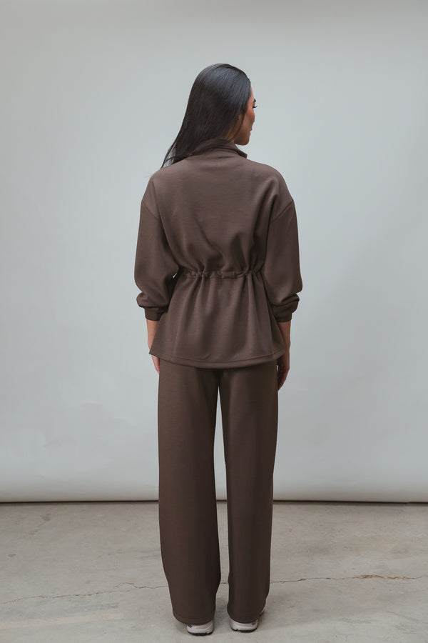 Ultra Soft Drawstring Set in Brown