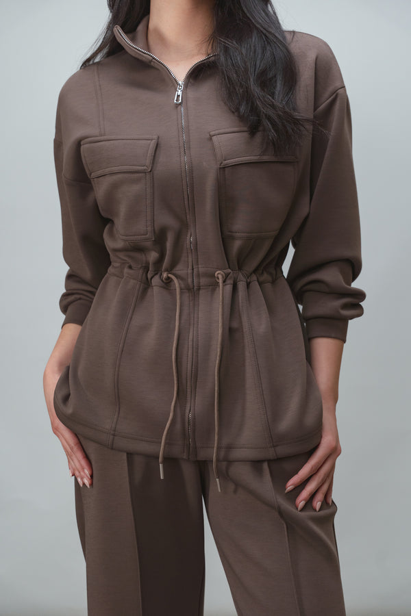 Ultra Soft Drawstring Set in Brown