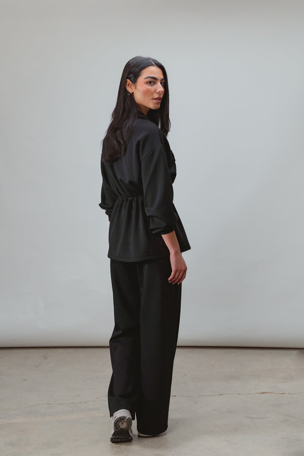 Ultra Soft Drawstring Set in Black